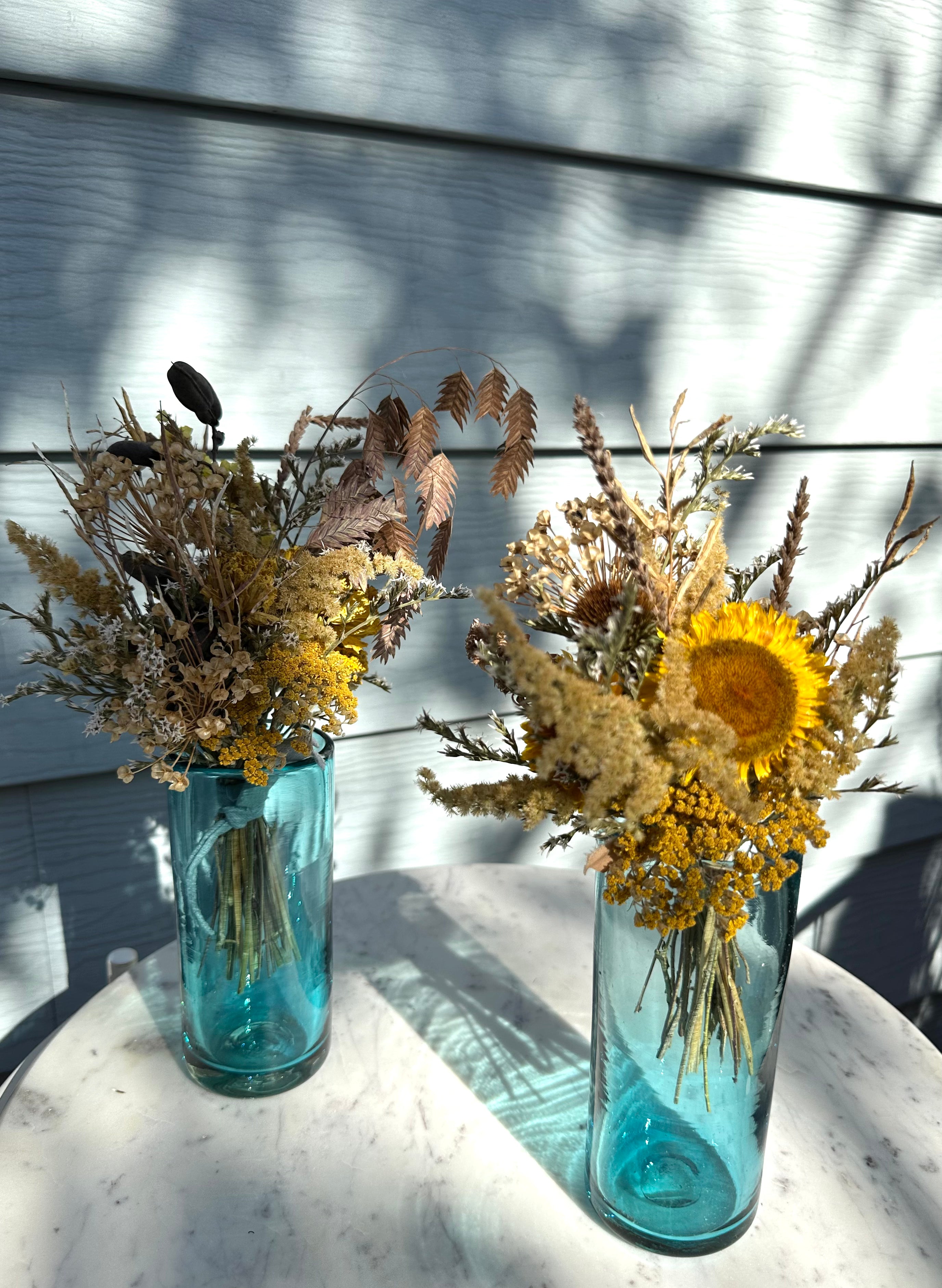 Sky Blue Handblown Highball Glass / Vase - 12oz