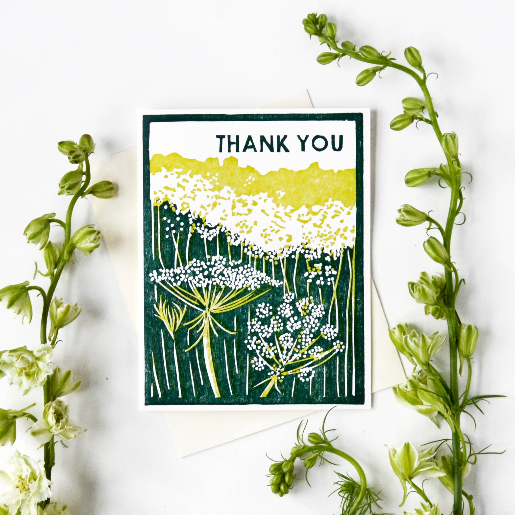 Queen Anne's Lace Thank You Card by Heartell Press