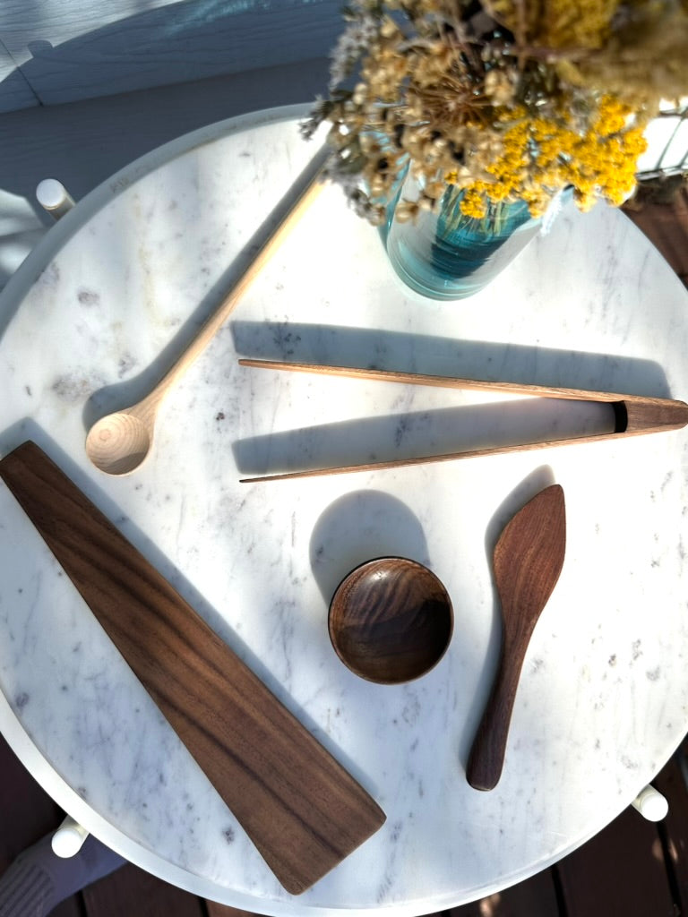 JBrody Walnut Wooden Scraper Spatula – 10" J Brody