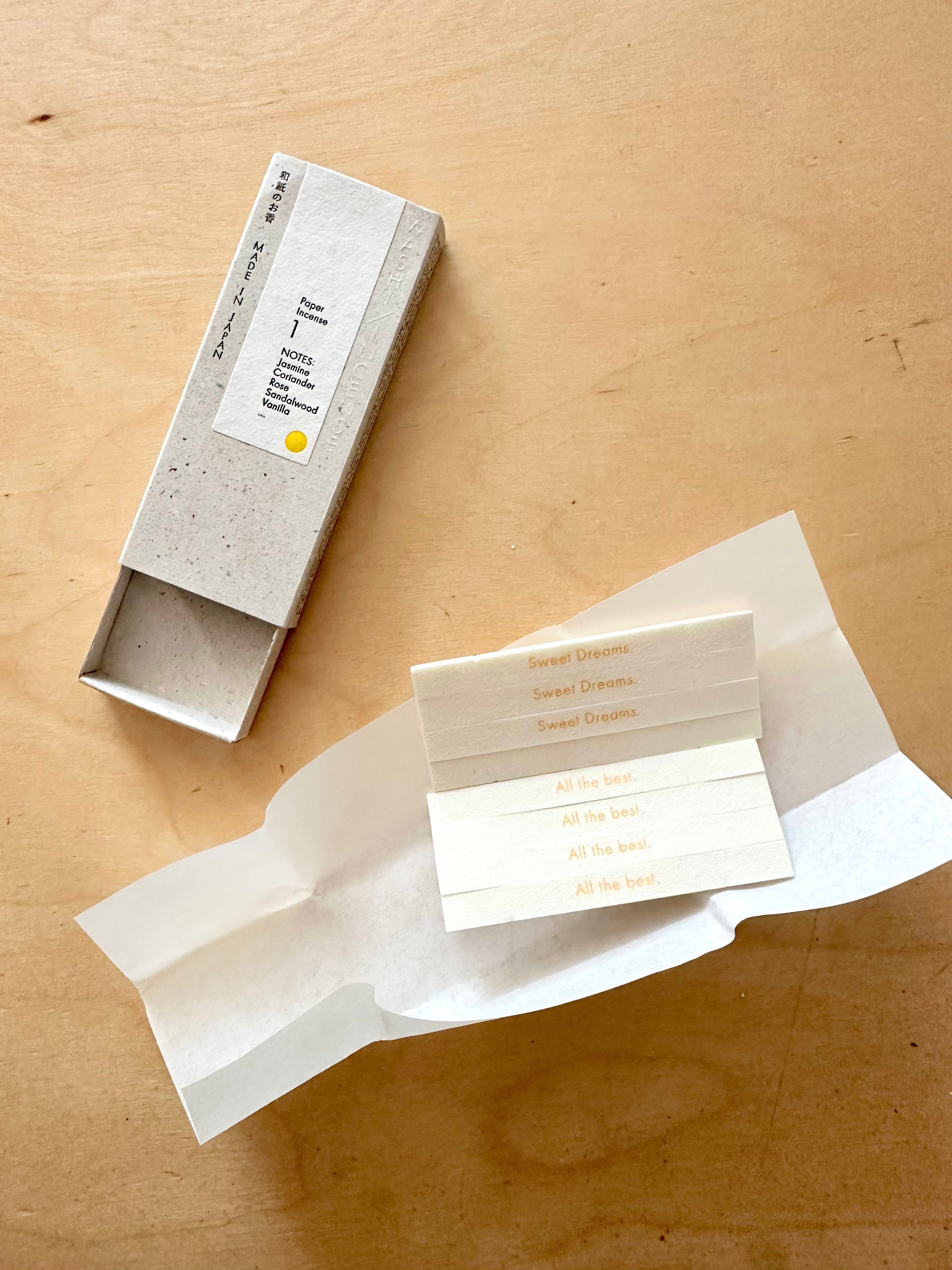 Ha Ko Washi Paper Incense Strips - #1 Floral Warmth Morihata