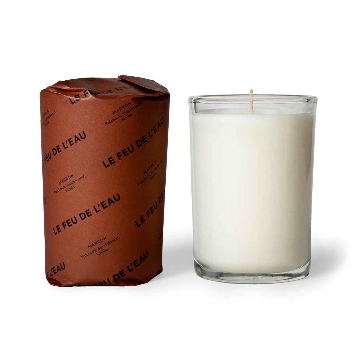 Le Feu De L'eau Marron Candle - 8 oz