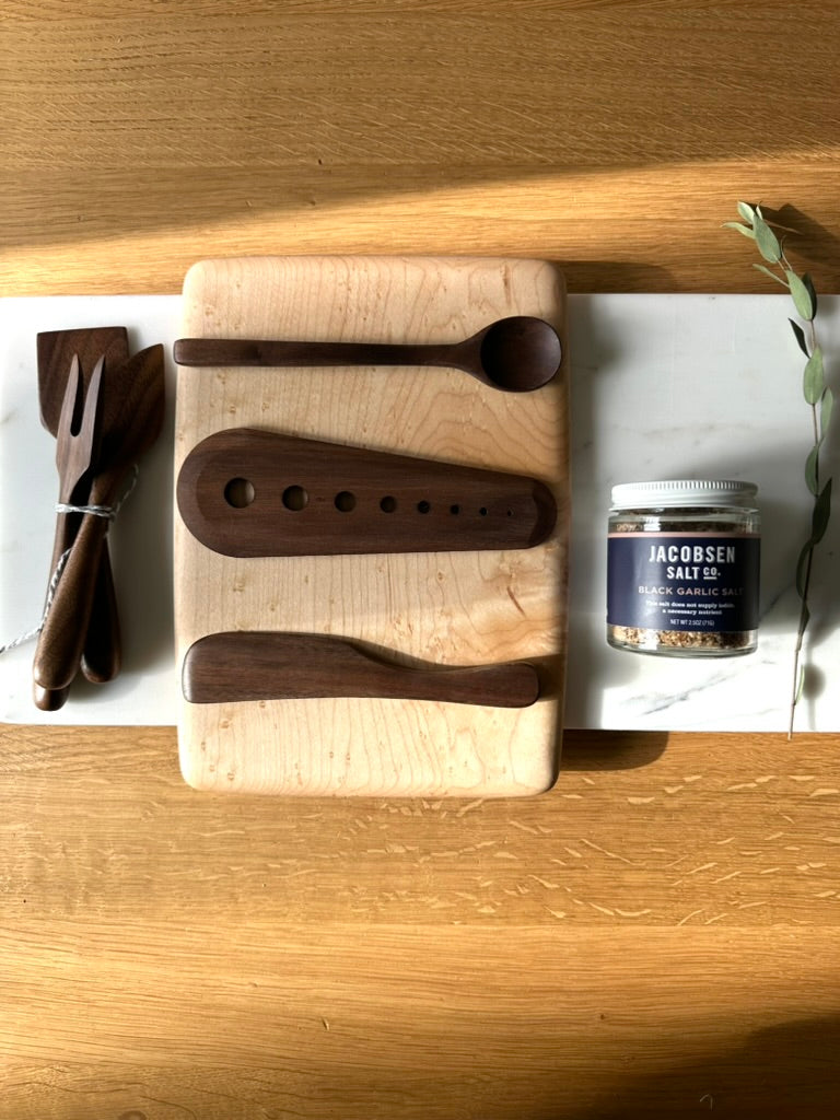 JBrody Walnut Wood Cheese Utensil Knives Set J Brody
