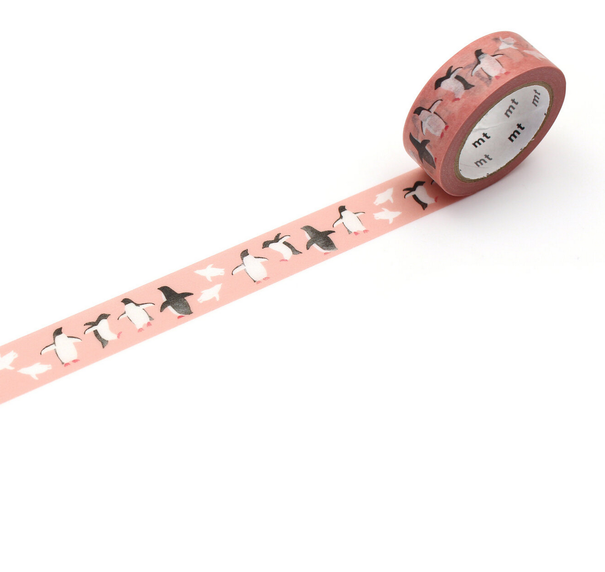 MT Washi Tape Single Roll – Adelie Penguin Pink