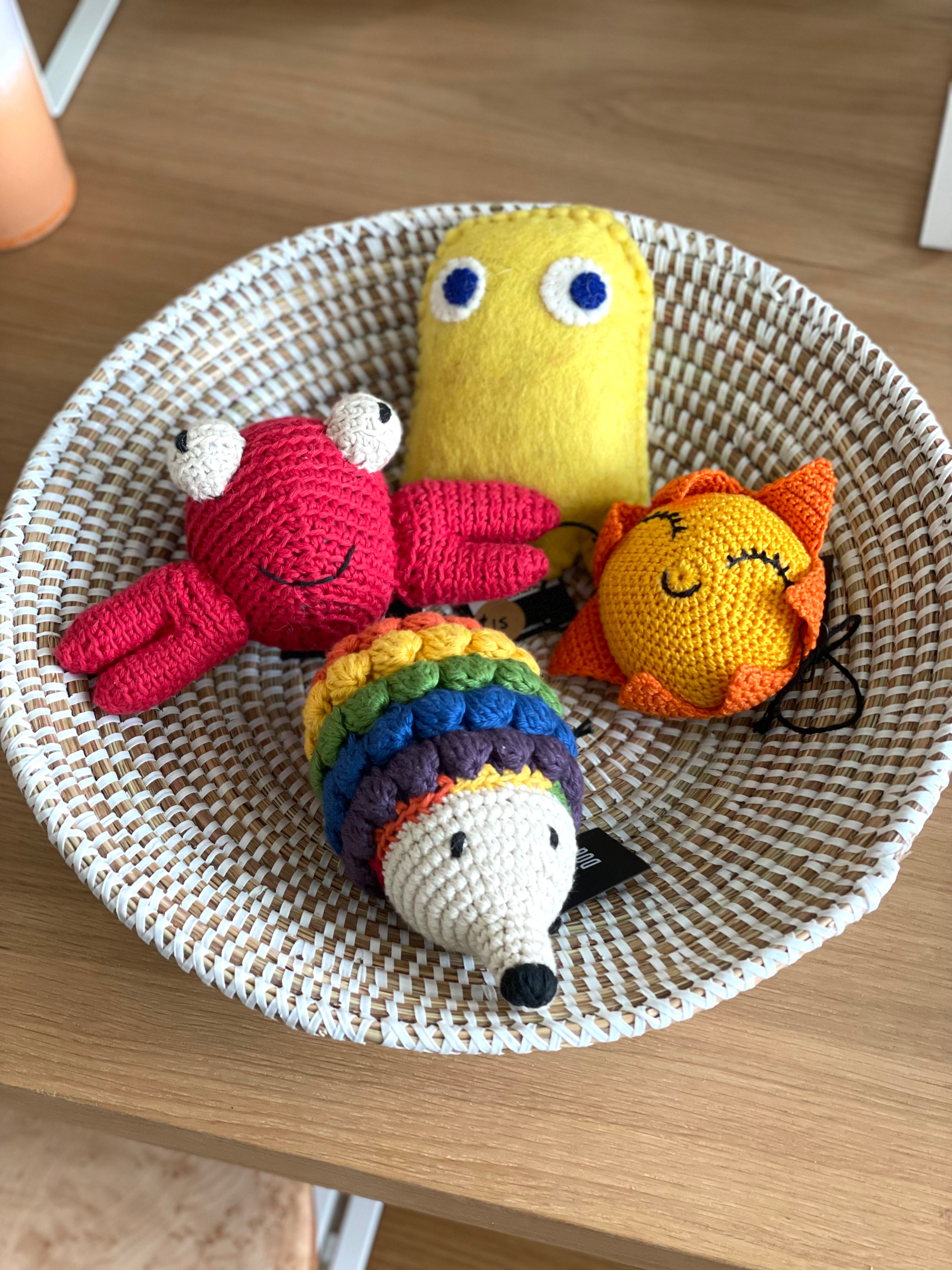 Senegal Cattail Tabletop Basket