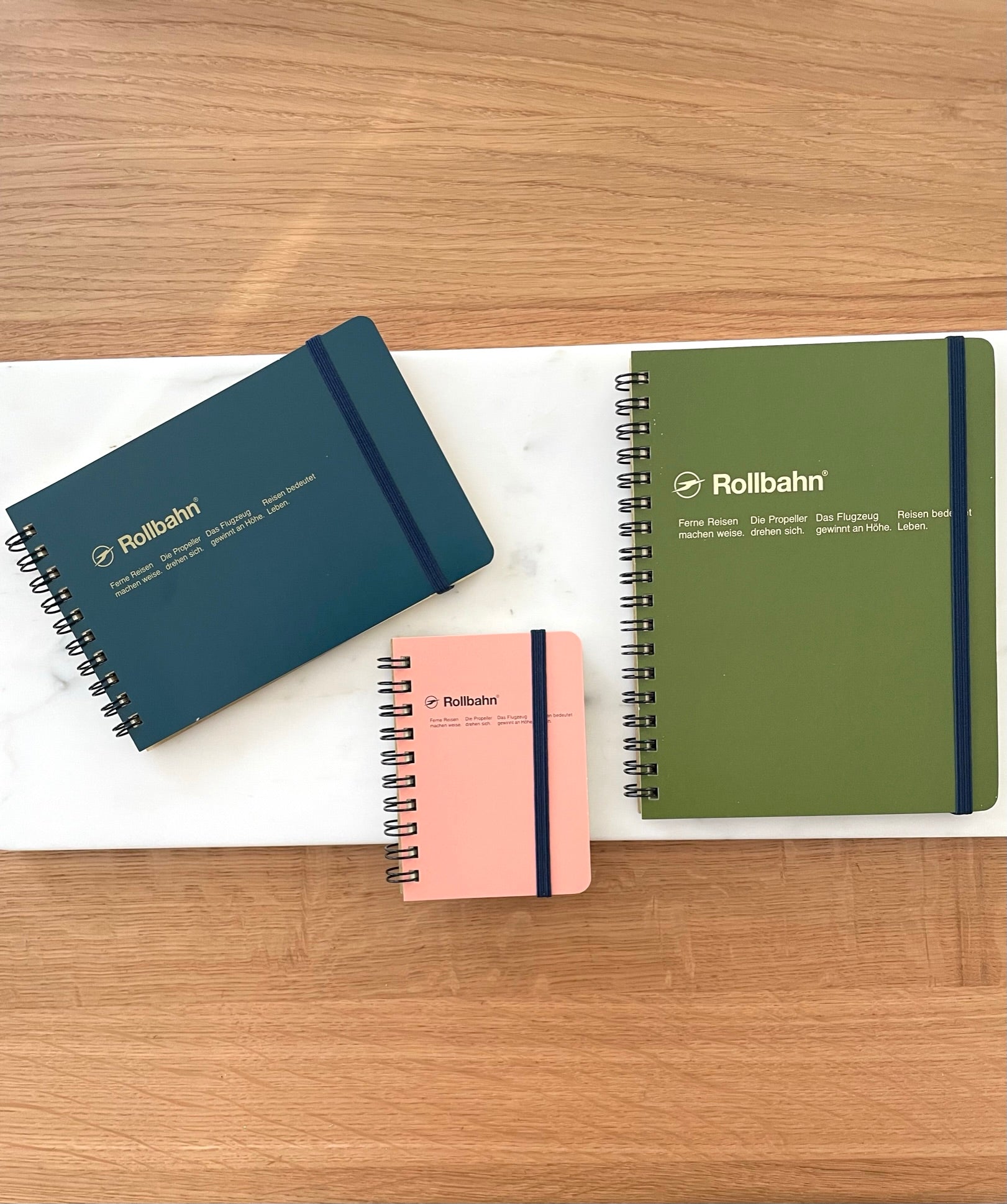 Rollbahn Spiral Notebook –  Olive (pocket memo or large)