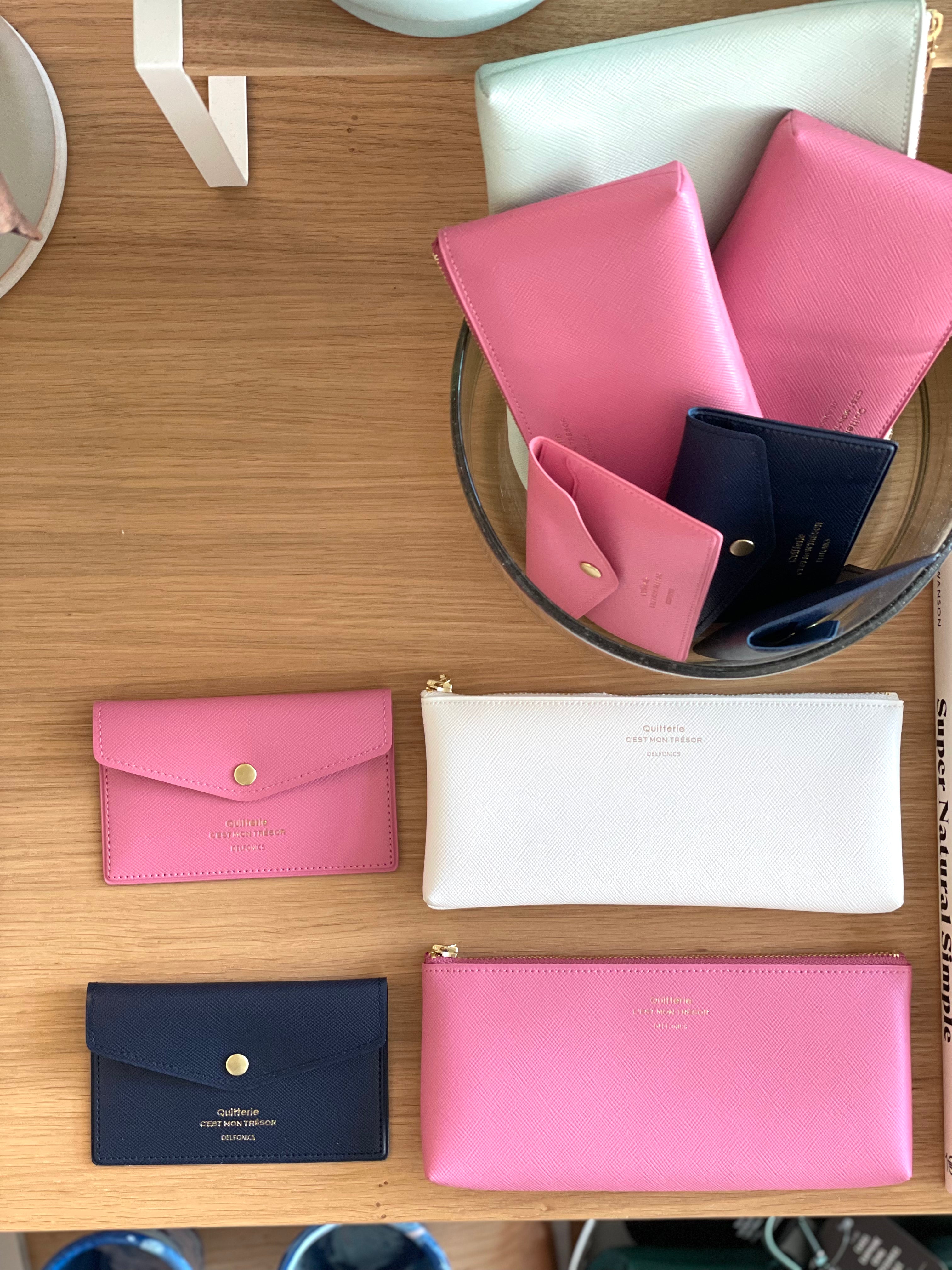 Delfonics Quitterie Snap Card Case – Pink