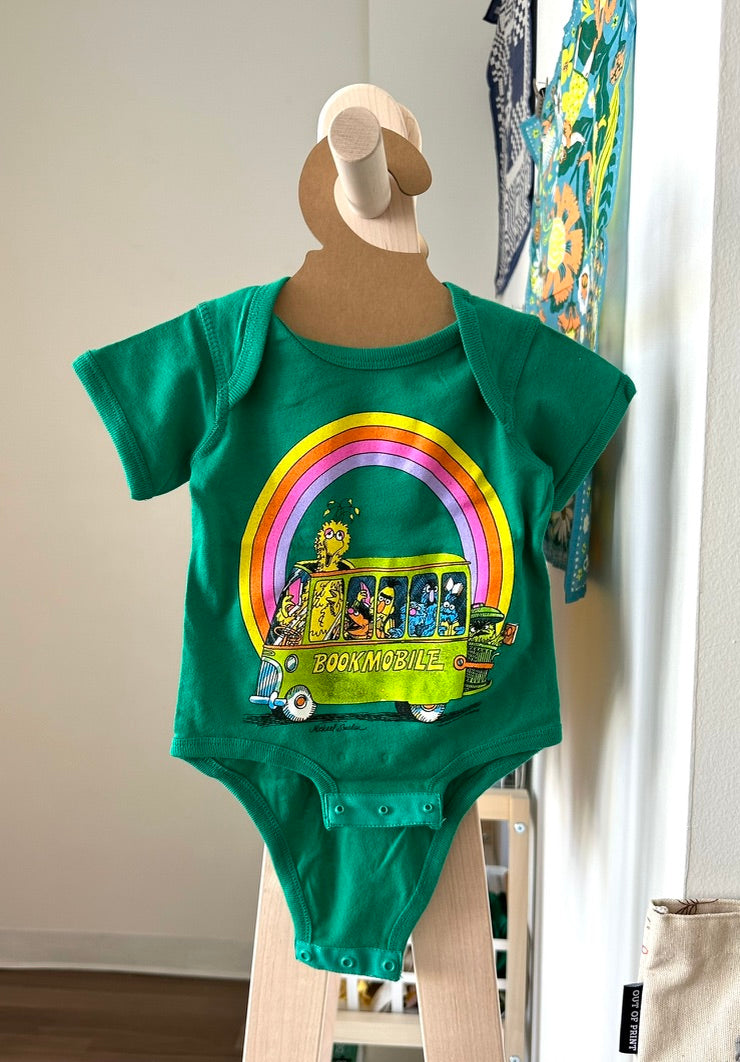 Sesame Street Bookmobile Green Onesie