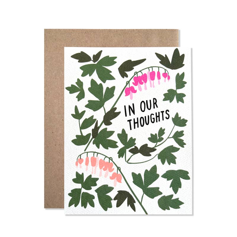 In Our Thoughts Bleeding Hearts Card