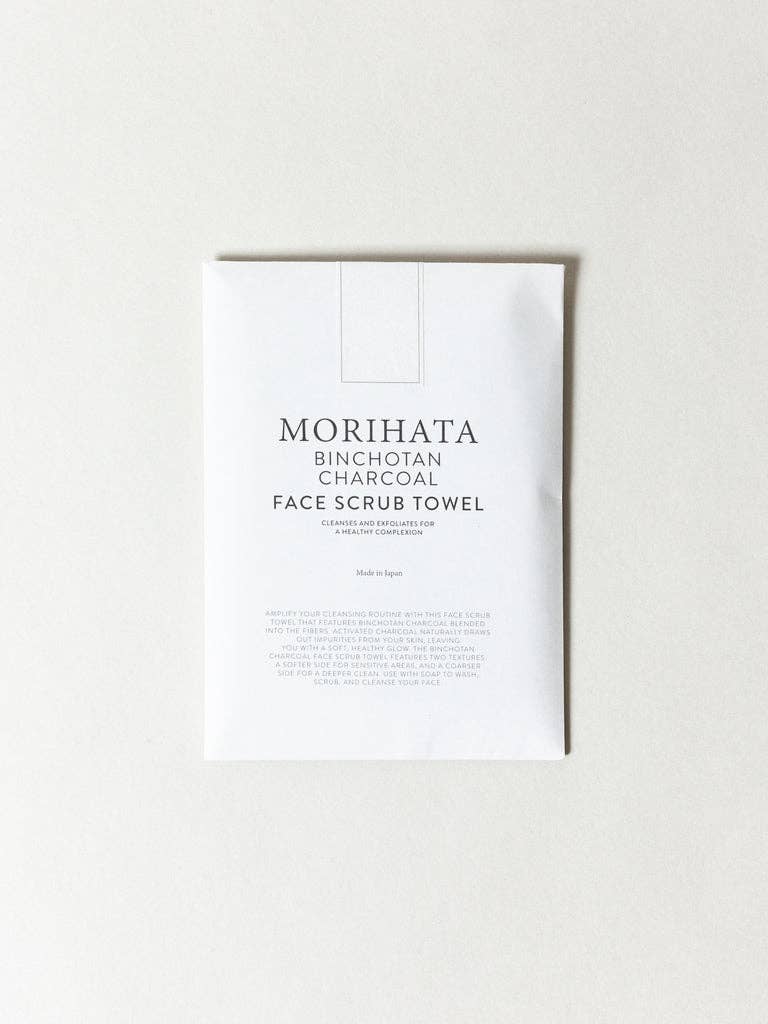 Morihata Binchotan Charcoal Face Scrub Towel