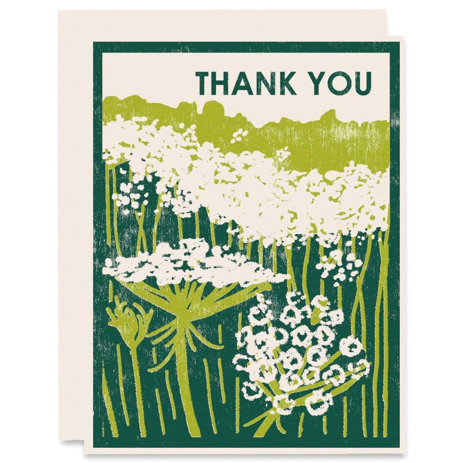 Queen Anne's Lace Thank You Card by Heartell Press