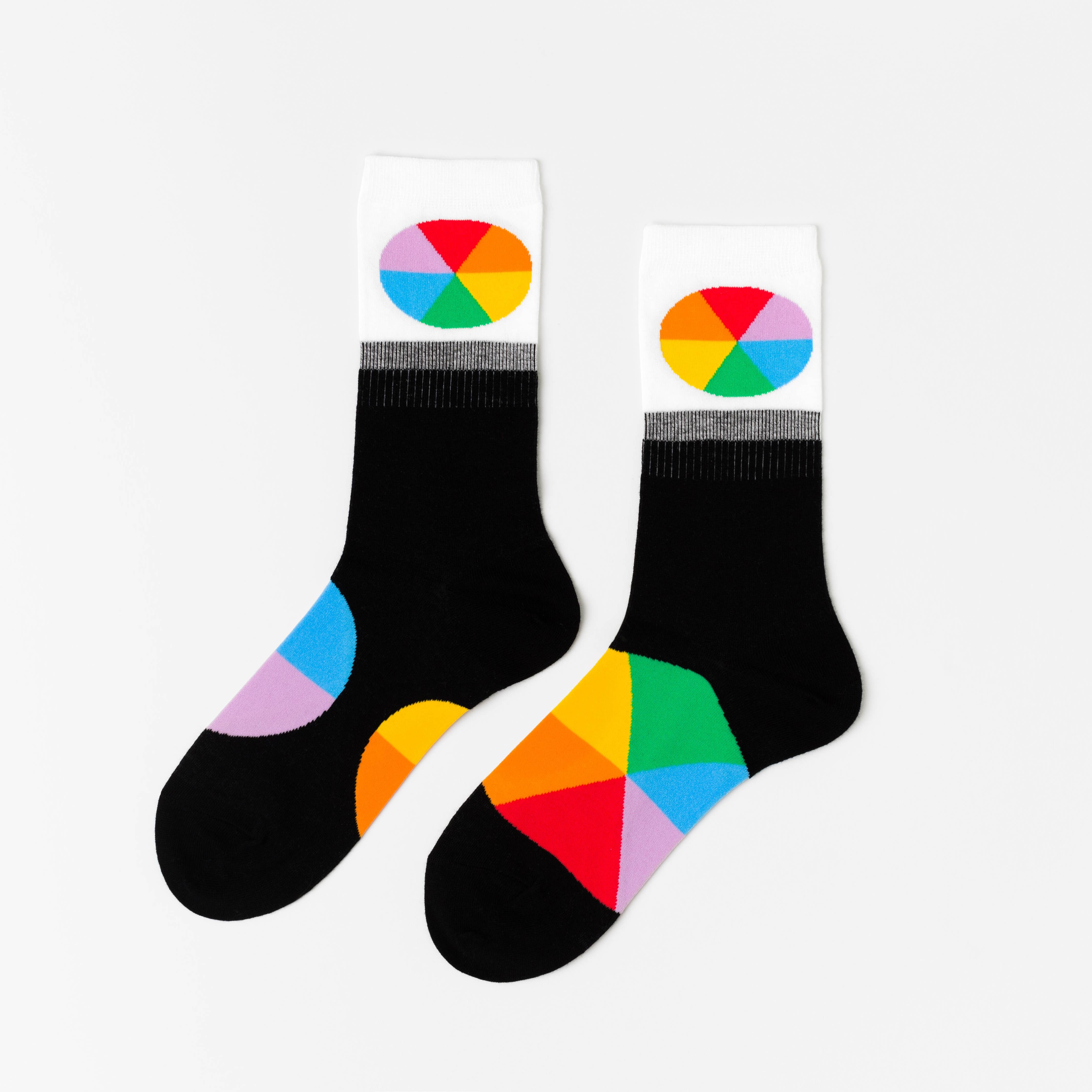 Yellow Owl Workshop Women's - Color Wheel Crew Socks