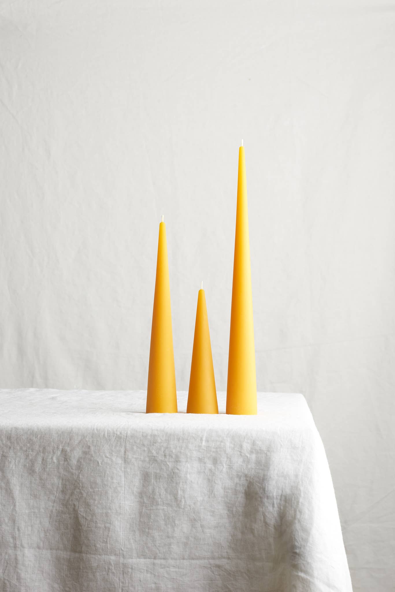 waxing moon Beeswax Cone Taper Candle – 18 inches