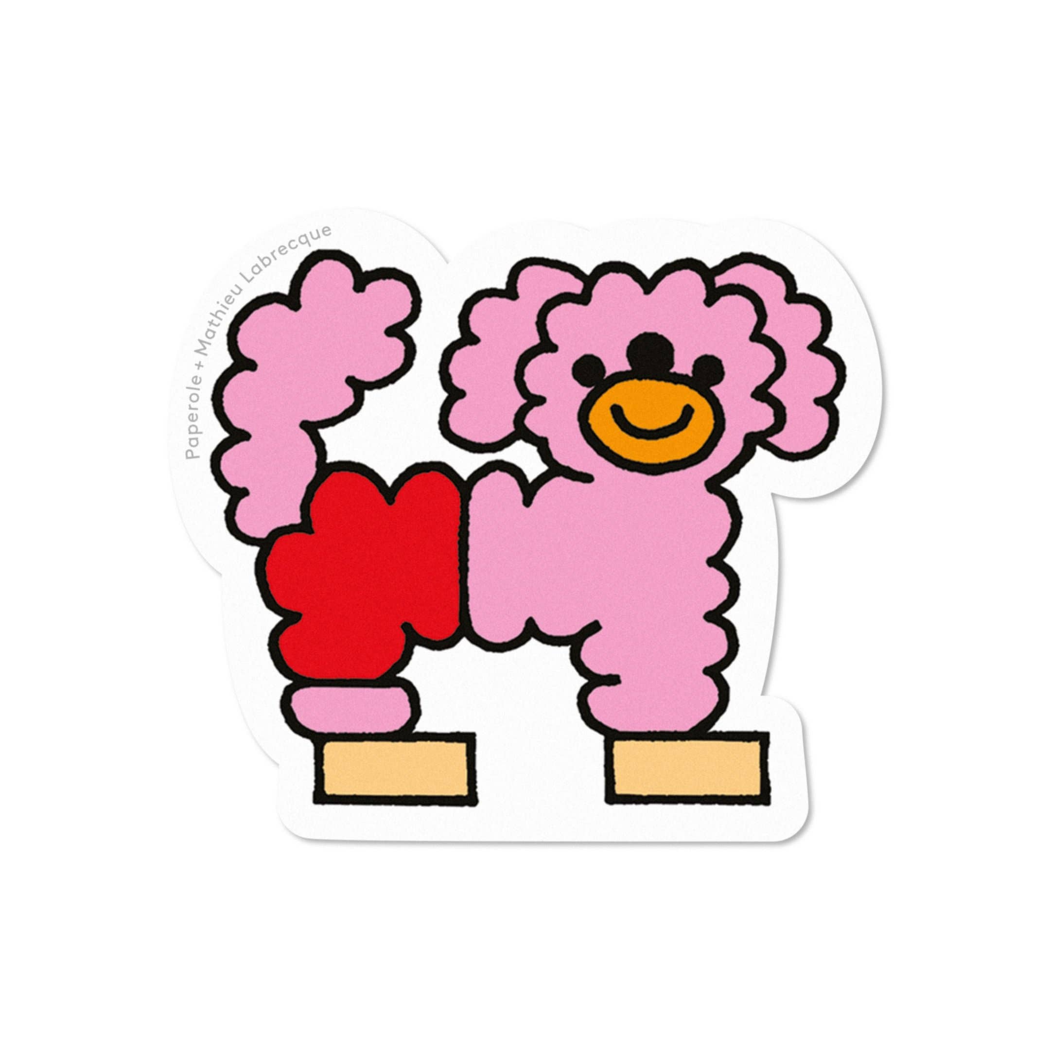 Pink Dog Vinyl Sticker