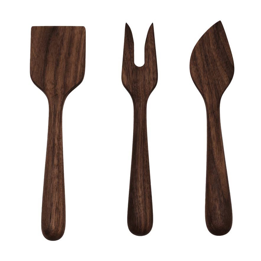 Walnut Wood Cheese Utensil Set J Brody