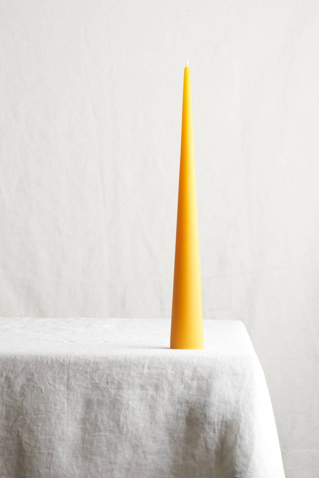 waxing moon Beeswax Cone Taper Candle – 18 inches