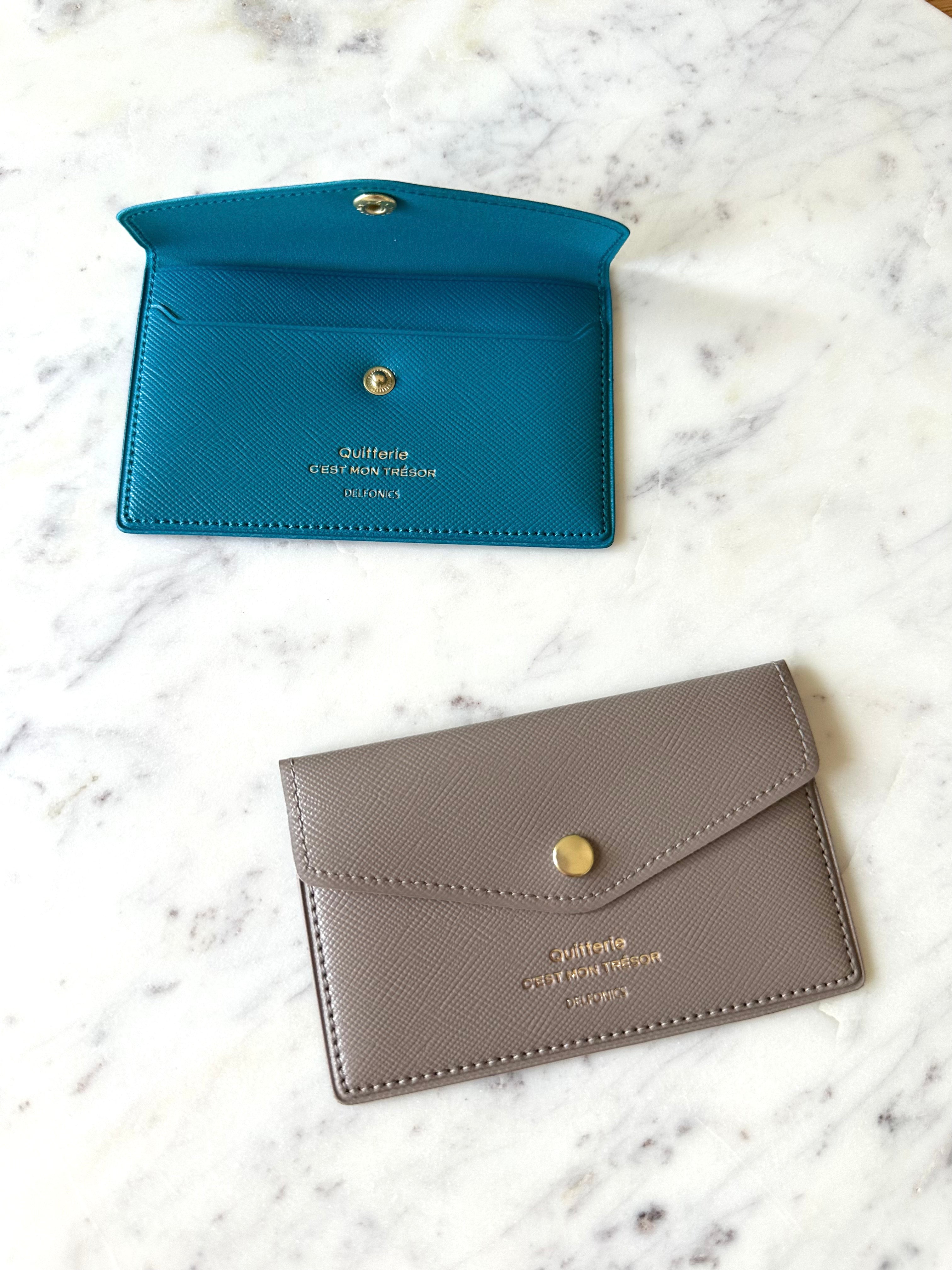 Delfonics Quitterie PVC Japanese Snap Card Case – Turquoise