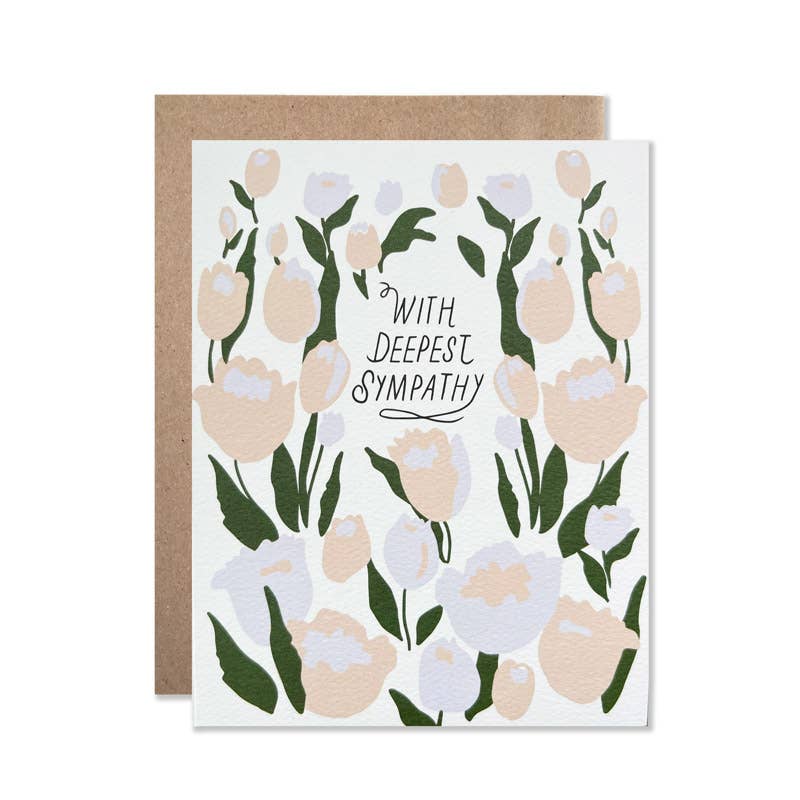 With Deepest Sympathy Tulips Card