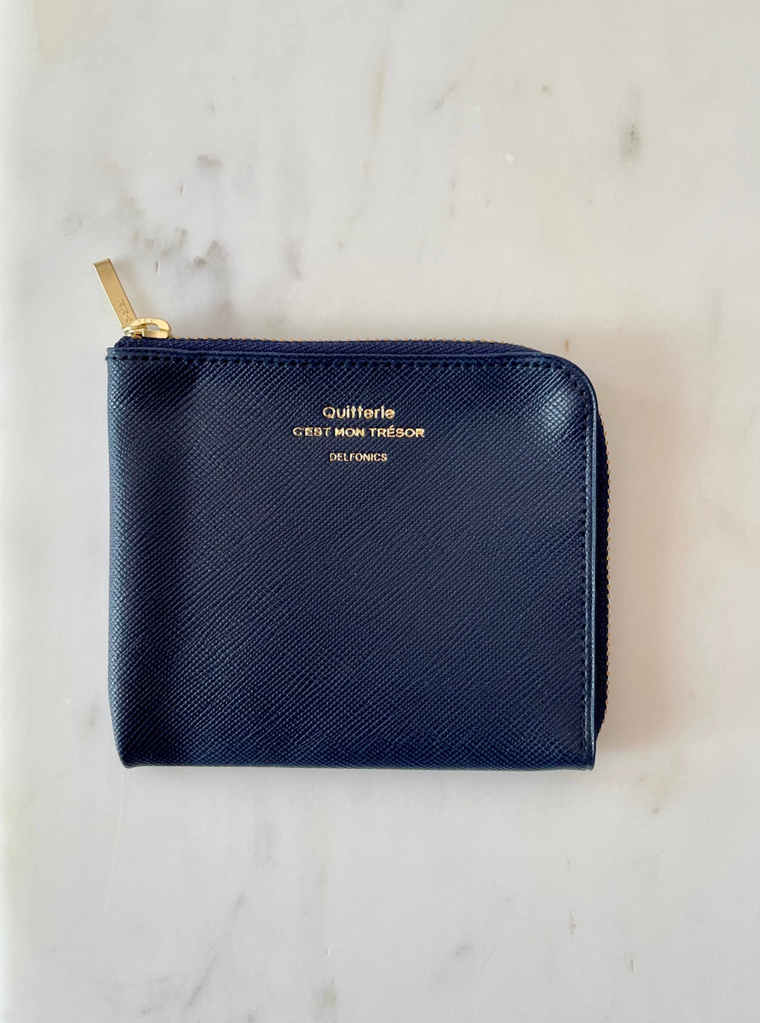 Delfonics Quitterie Half Zip Wallet – Navy