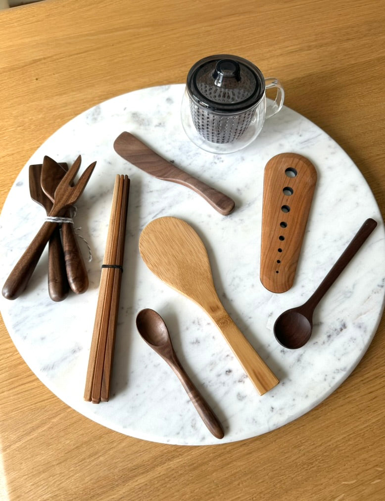 JBrody Walnut Wood Rounded Spreader – 6"