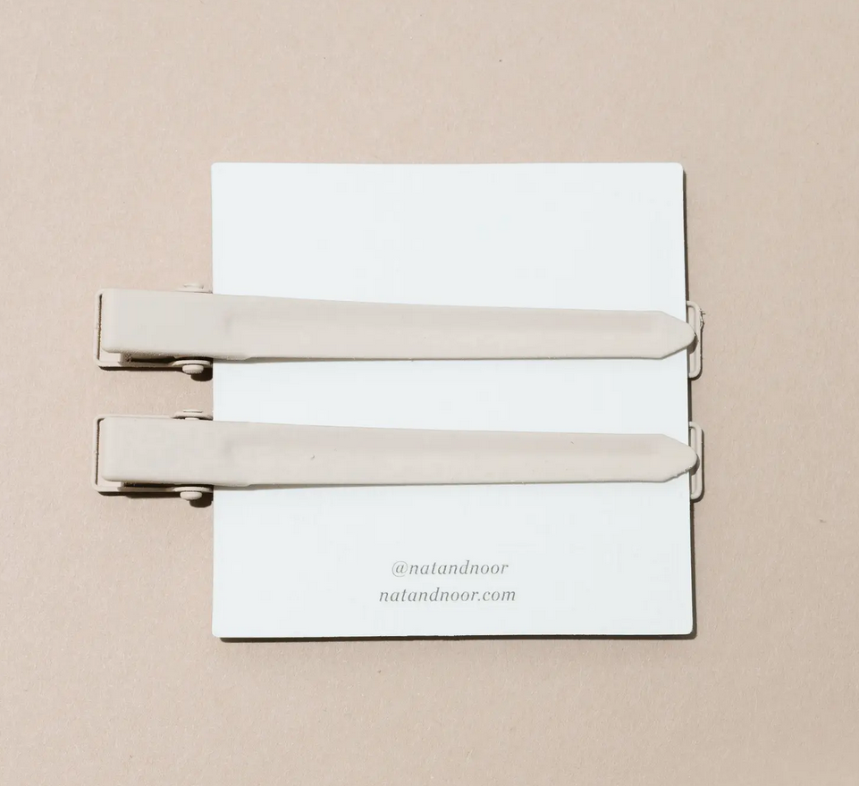 Nat & Noor Leia Hair Clips – Bone White