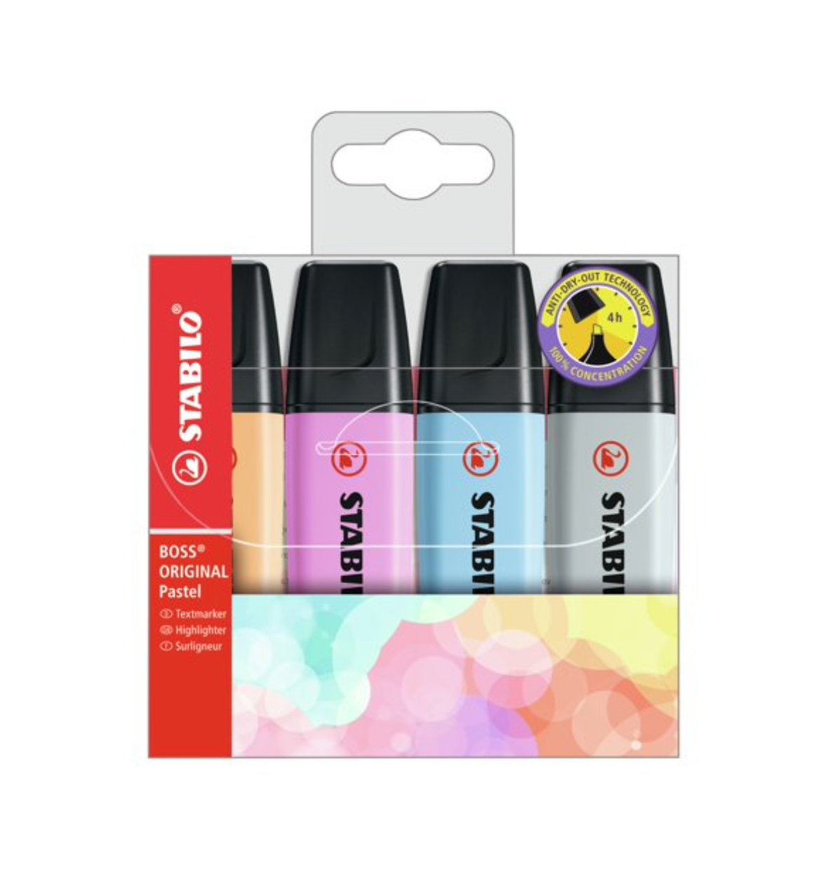 Stabilo Boss Highlighter Markers – Pastel Set of 4