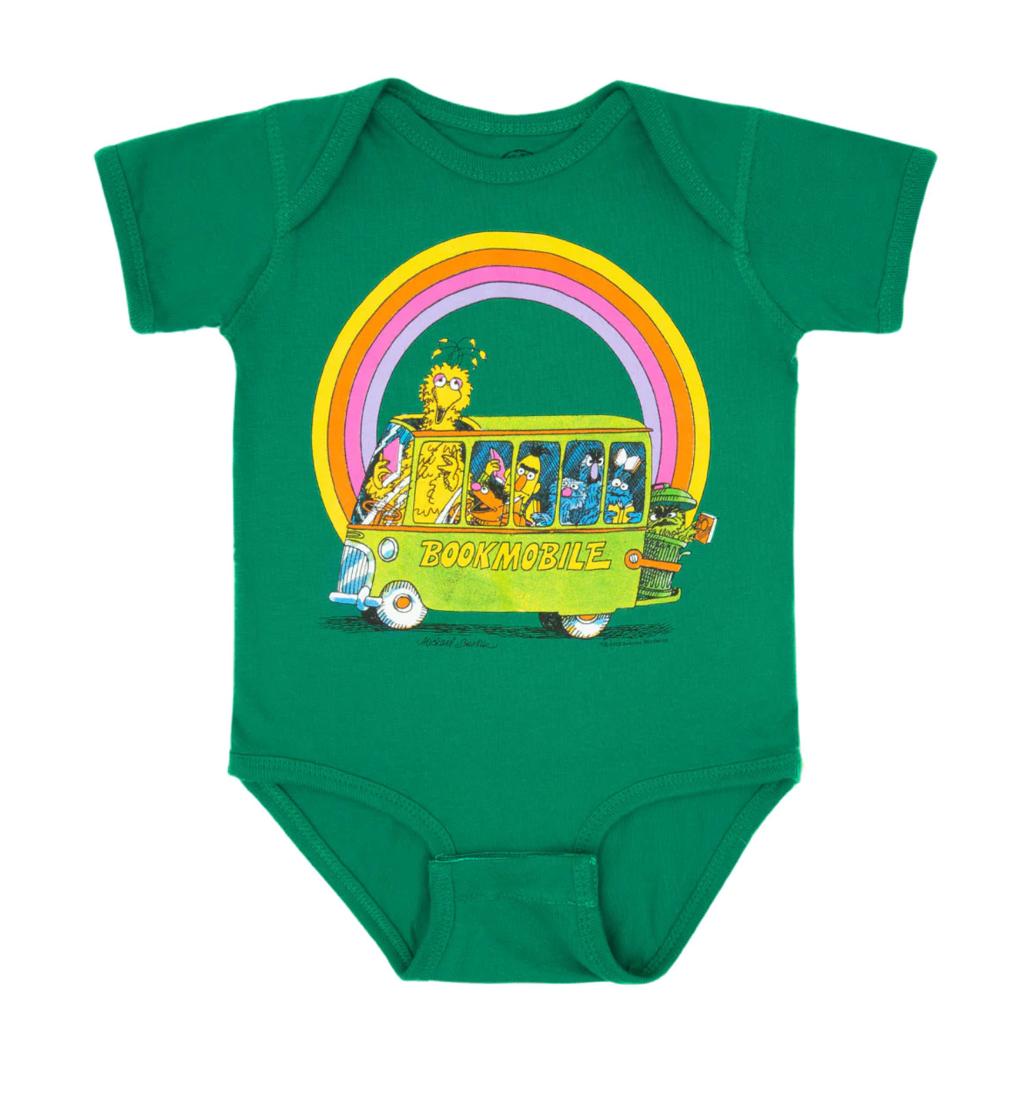 Sesame Street Bookmobile Green Onesie