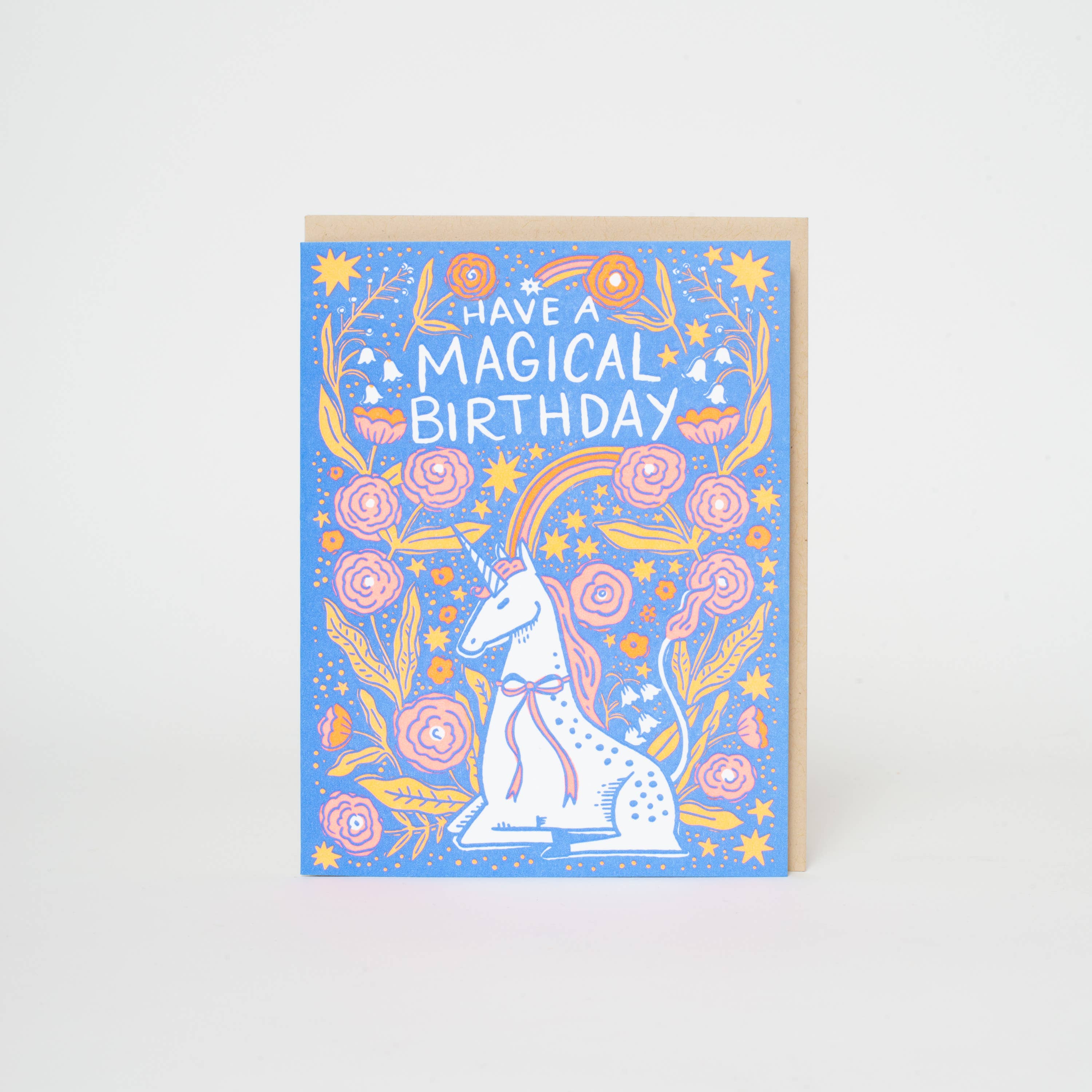 Have a Magical Birthday Unicorn Folk Card by Hello Lucky