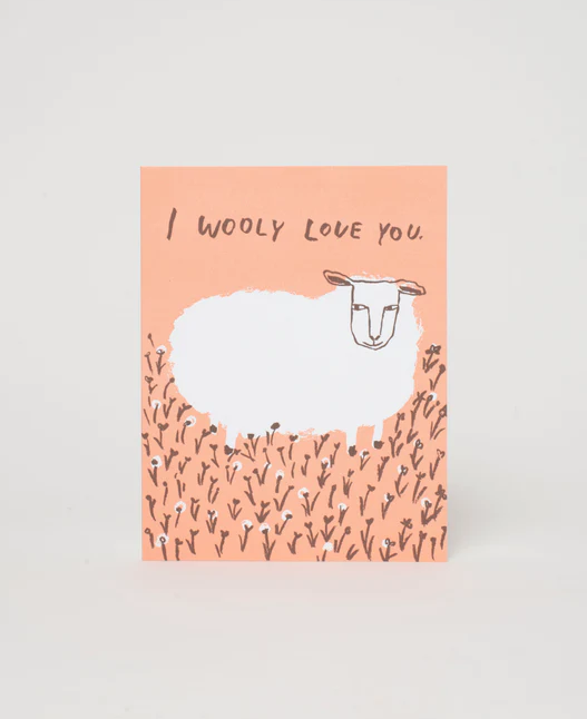 Egg Press I Wooly Love You Sheep card